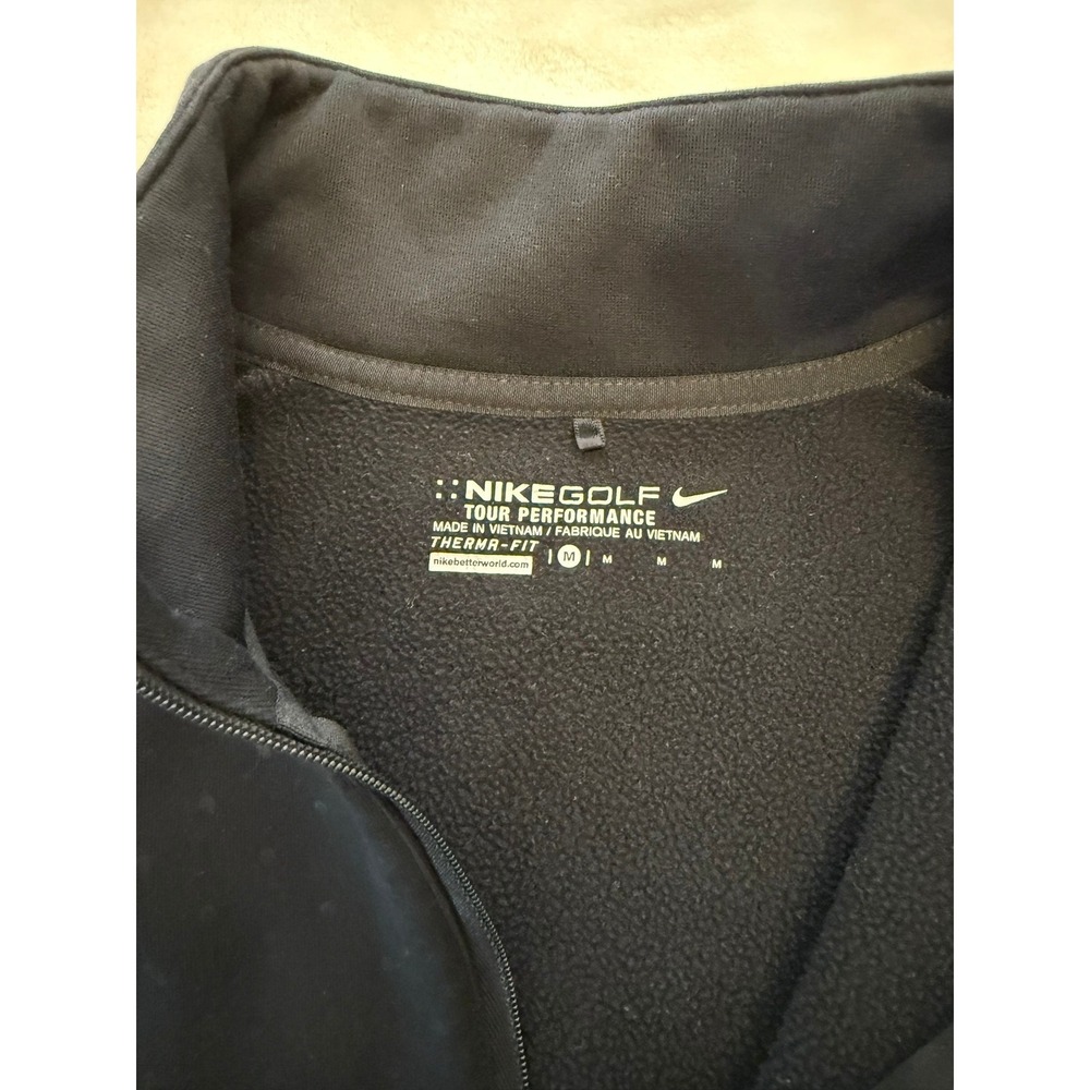 Nike Golf Tour Performance Therma-FIT Full Zip Jacket Black Polka Dot RN #56323 - Picture 9 of 12